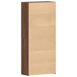 vidaXL Cabinet à chaussures en chêne marron 80x35 5x180 cm en bois reconstitué