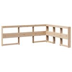 vidaXL Lit bibliothèque sans matelas 160x200 cm bois massif de pin