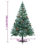 vidaXL Arbre de Noël artificiel avec pommes de pin 150 cm