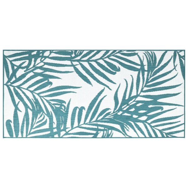 vidaXL Tapis d'extérieur aqua et blanc 80x150 cm design réversible