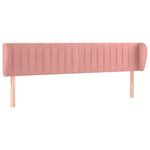 vidaXL Tête de lit avec oreilles Rose 183x23x78/88 cm Velours