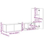 vidaXL Ensemble meuble TV 3 Pièces Gris Sonoma Bois d'ingénierie