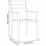 vidaXL Ensemble de salle à manger pour jardin 9 Pièces Noir HDPE