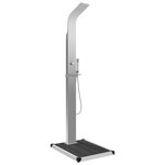 vidaXL Douche d'extérieur avec receveur de douche WPC Acier inoxydable