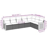 vidaXL Salon de jardin avec coussins 7 Pièces beige résine tressée