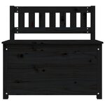 vidaXL Banc Noir 80x41x77 cm Bois de pin massif