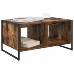 vidaXL Table basse Chêne Fumé 80 x 50 x 40 cm Bois d'ingénierie