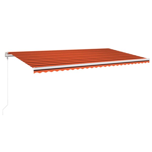 vidaXL Auvent rétractable automatique 600x300 cm Orange et marron
