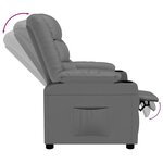 vidaXL Fauteuil inclinable Gris Similicuir