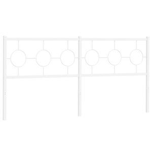 vidaXL Tête de lit métal blanc 180 cm