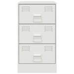 vidaXL Tables de chevet 2 Pièces blanc 34 5x39x62 cm acier