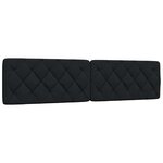 vidaXL Cadre de lit sans matelas noir 200x200 cm tissu