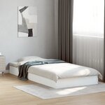 vidaXL Cadre de lit sans matelas blanc 90x200 cm bois d'ingénierie