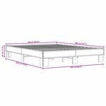 vidaXL Cadre de lit sans matelas chêne marron 160x200 cm