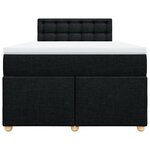 vidaXL Sommier à lattes de lit avec matelas Noir 120x200 cm Tissu