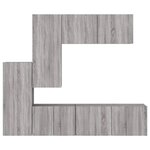vidaXL Unités murales TV 5 Pièces sonoma gris bois d'ingénierie