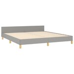 vidaXL Cadre de lit sans matelas gris clair 180x200 cm tissu