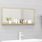 vidaXL Miroir de salle de bain Chêne sonoma 90x10 5x37 cm Aggloméré