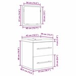 vidaXL Ensemble de mobilier de salle de bain 2 Pièces Chêne noir