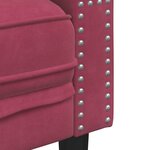 vidaXL Canapé Chesterfield avec traversins 2 places velours