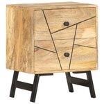 vidaXL Table de chevet 40x30x50 cm Bois de manguier massif