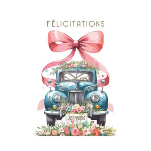 Carte De Voeux - Mariage - Félicitations Just Married