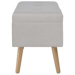 vidaXL Banc avec compartiment de rangement 80 cm Gris Velours