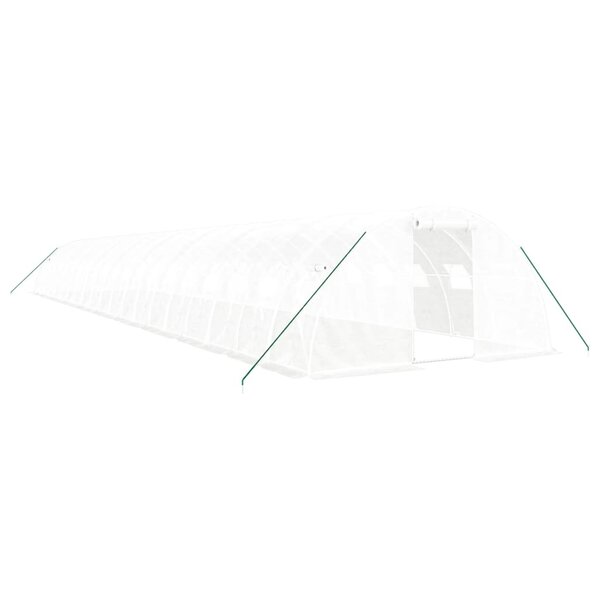 vidaXL Serre avec cadre en acier blanc 80 m² 20x4x2 m