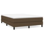 vidaXL Sommier à lattes de lit avec matelas Marron foncé 140x190 cm