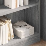 vidaXL Bibliothèque sonoma gris 80x24x76 cm bois d'ingénierie