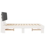 vidaXL Cadre de lit avec tête de lit rembourrée Gris clair