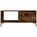 vidaXL Table basse chêne fumé 90x50x40 cm bois d'ingénierie