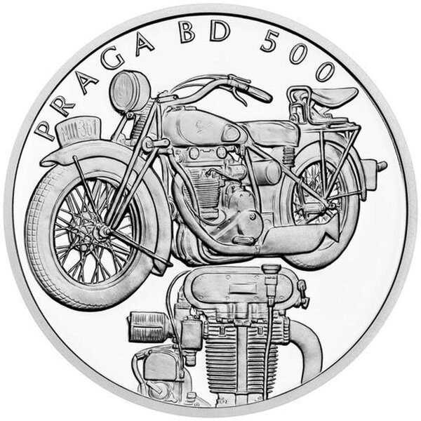 Pièce de monnaie en Argent 1 Dollar g 31.1 (1 oz) Millésime 2025 On Wheels MOTORCYCLE PRAGA BD