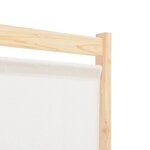 vidaXL Cloison de séparation 6 panneaux Crème 240 x 170 x 4 cm Tissu
