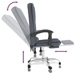 vidaXL Fauteuil de massage inclinable de bureau Gris foncé Velours