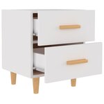 vidaXL Tables de chevet 2 Pièces Blanc 40x35x47 5 cm
