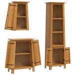 vidaXL Ensemble de meubles de salle de bain 3 Pièces bois de pin massif