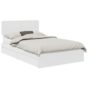 vidaXL Lit de Rangement Blanc 120 x 190 cm Bois d'ingénierie