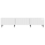 vidaXL Meuble TV Blanc brillant 147 x 34 5 x 32 cm Bois d'ingénierie