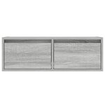 vidaXL Meuble TV avec lumières LED sonoma gris 75x35 5x25 cm