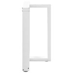 vidaXL Pieds de table à manger en T 2 pièces Blanc 70x35x(72-73) cm Acier