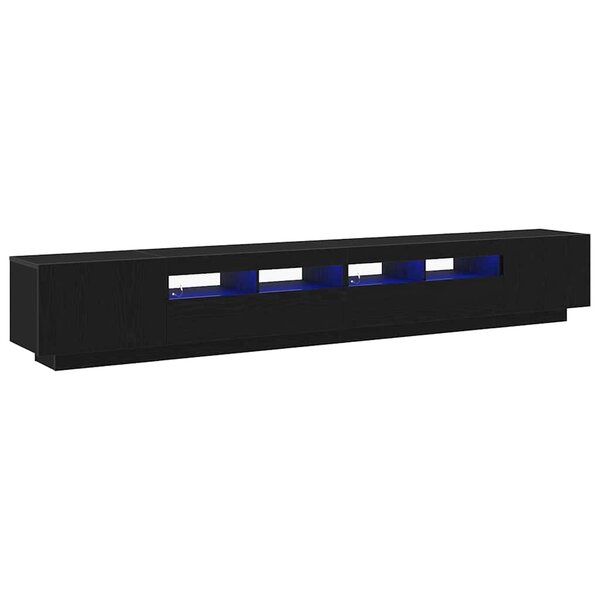 vidaXL Meuble TV 3 Pièces Noir 260 x 35 x 40 cm Bois d'ingénierie