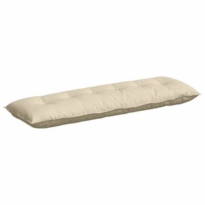 vidaXL Coussin de Dos Crème 160 x 19 x 50 cm tissu
