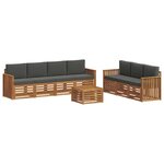 vidaXL Ensembles de canapés 8 pc Naturel et Anthracite