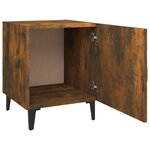 vidaXL Table de chevet Chêne fumé Bois d'ingénierie