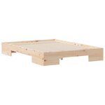 vidaXL Cadre de lit surélevé Marron 135 x 190 cm Bois massif en pin