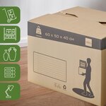 Pack and Move - Lot 30 cartons déménagement automatique - 60 x 50 x 40 cm - Poignées renforcées