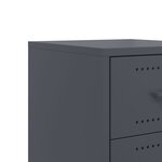 vidaXL Table de chevet anthracite 36x39x59 cm acier