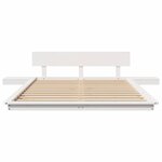 vidaXL Cadre de lit avec tête de lit Marron 135 x 190 cm bois