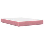 vidaXL Cadre de lit avec matelas Rose 120 x 190 cm Velours